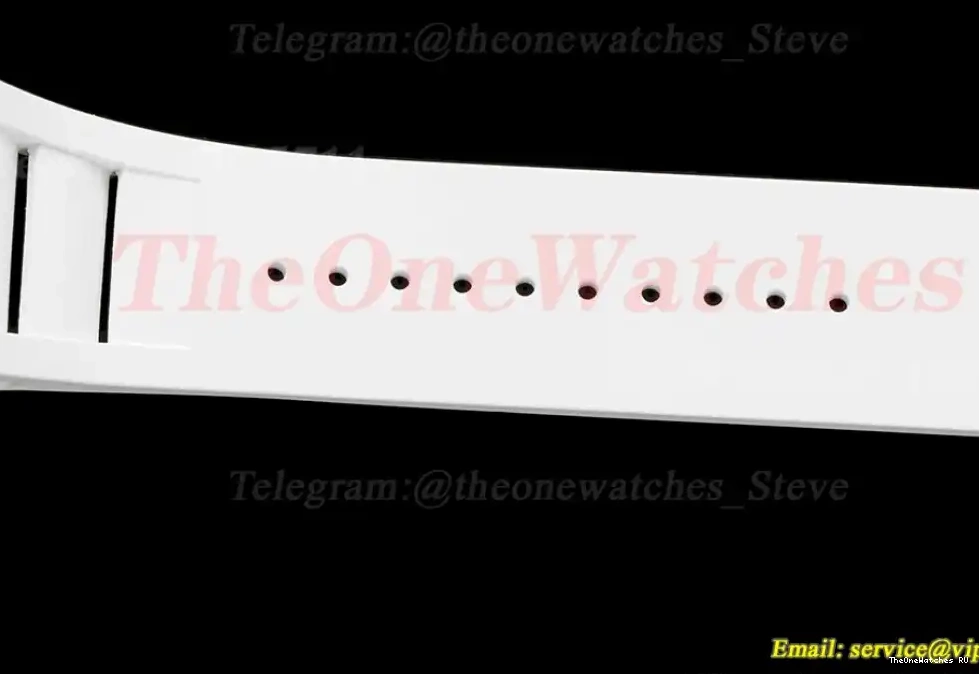 Dial on Carbon RM035-02 White Skeleton V5 RU Strap NH05A ZF 0329